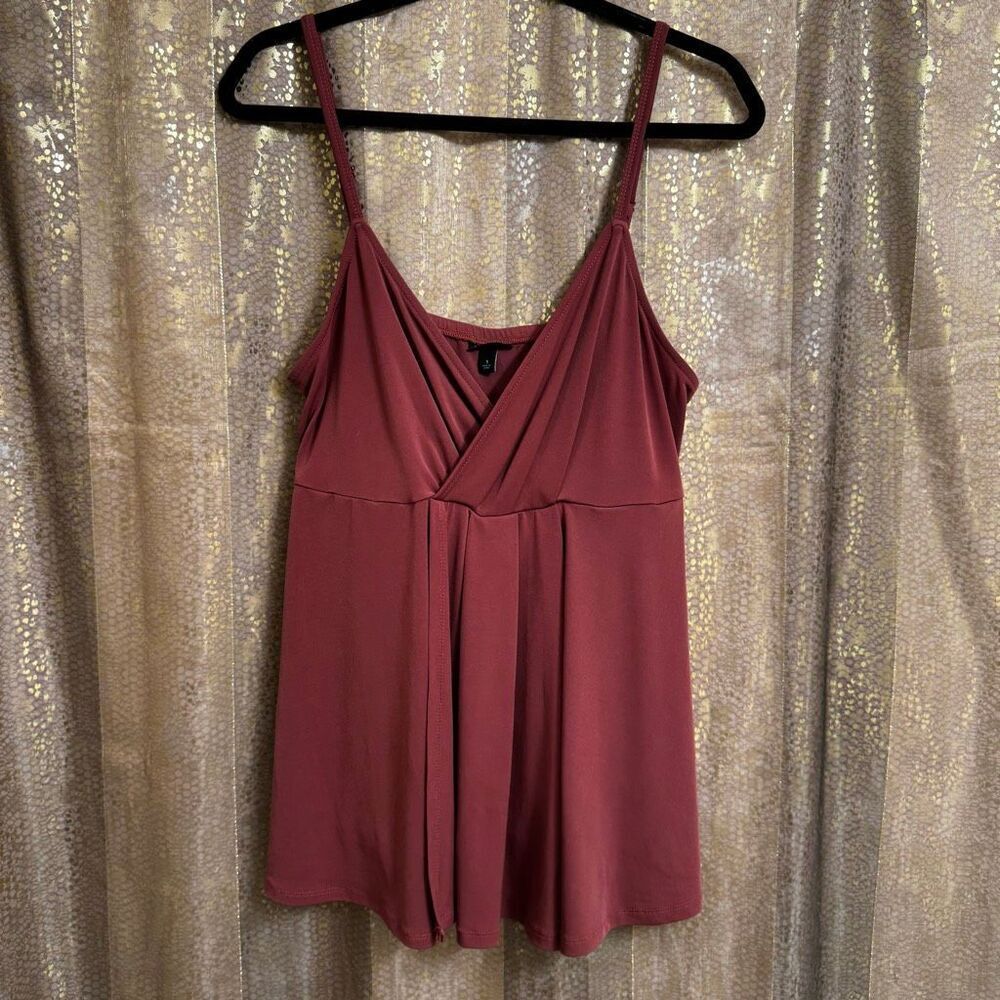 Torrid Mauve Pink Studio Knit Surplice‎ Stretchy Babydoll Cami Size 1X 14/16